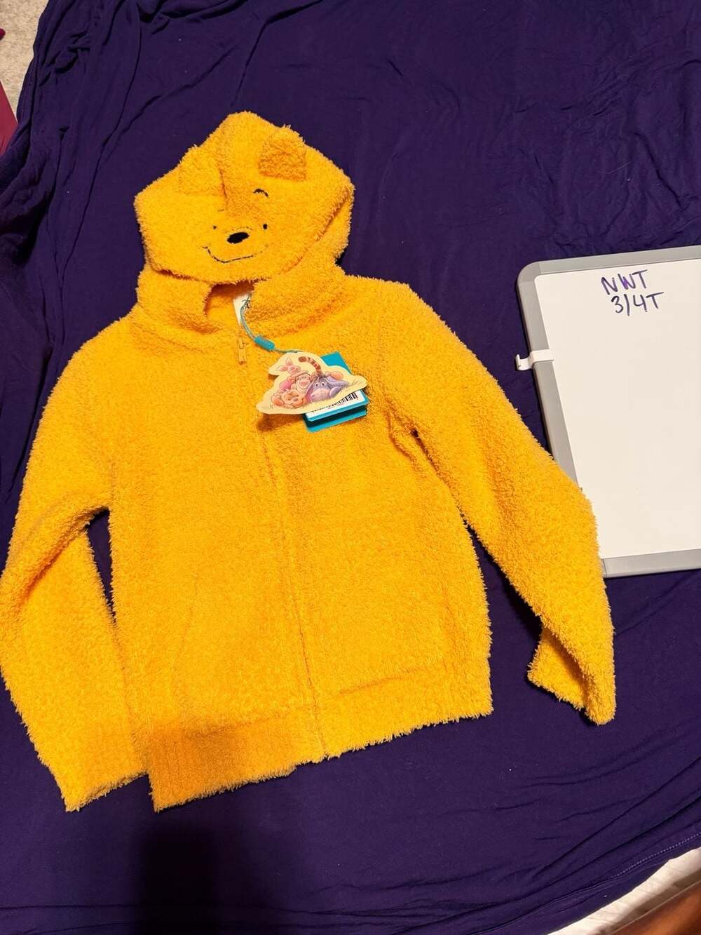 Posh Peanut Disney Winnie the Pooh Fuzzy Zip-Up Hoodie Size 3/4T